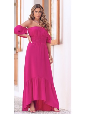 Vestido pink em viscose Vestido pink em viscose