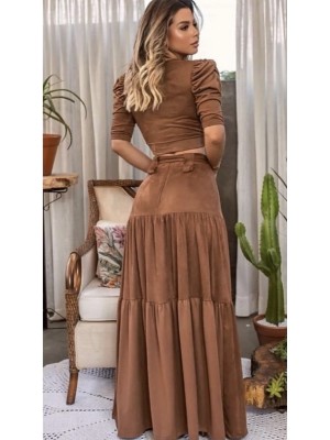 Saia em suede Saia em suede