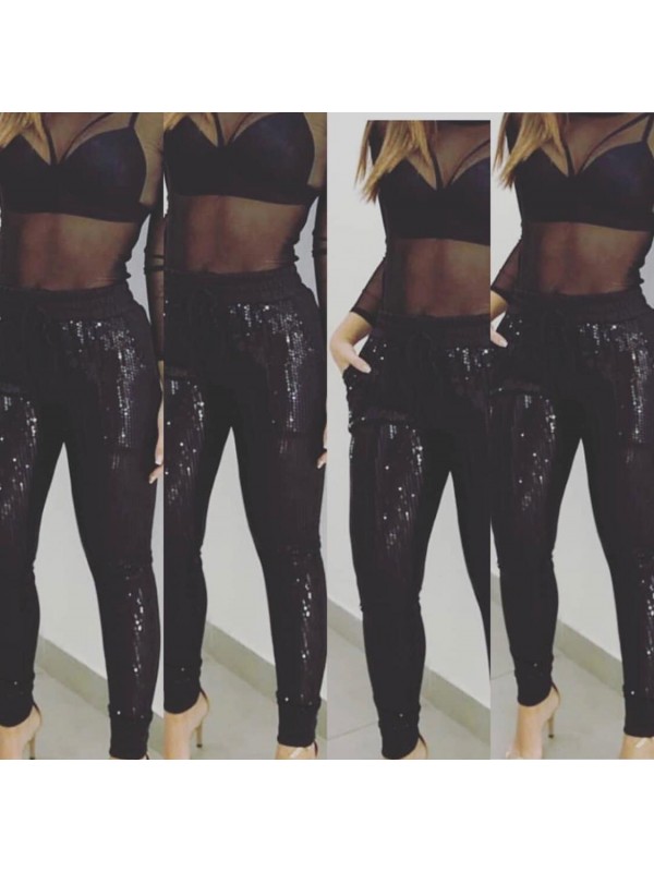 calça preta de paete